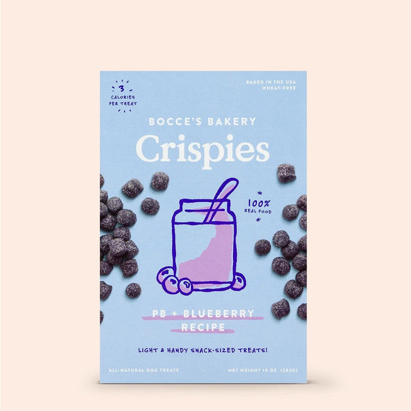 免費送 Bocce's Bakery, Crispies, PB + Blueberry Recipe, 10 oz (283 g) 早餐