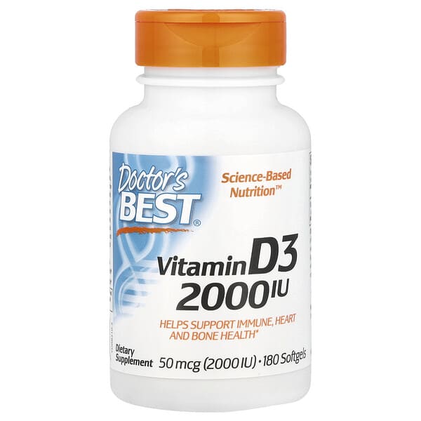 *FREE* Doctor's Best, Vitamin D3, 50 mcg (2,000 IU), 180 Softgels