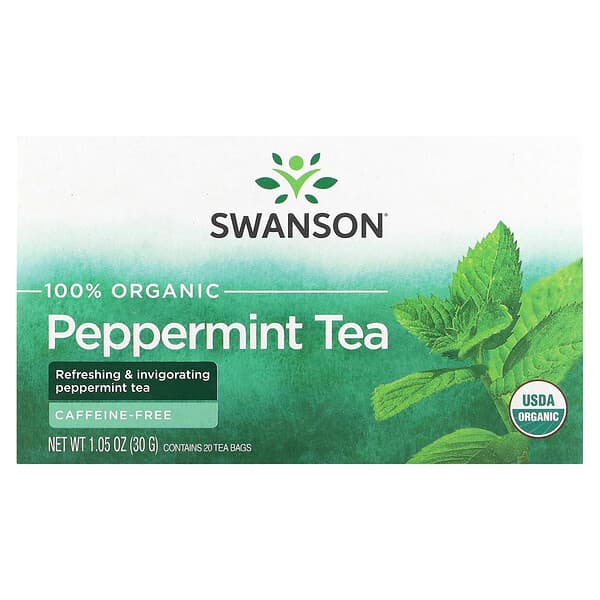 *FREE* Swanson, 100% Organic Peppermint Tea, 20 Tea Bags, 1.05 oz (30 g)