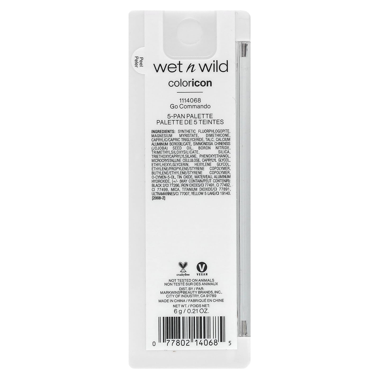 免費送 wet n wild, Color Icon，5 色眼影盤 ，冒險，0.21 盎司（6 克）