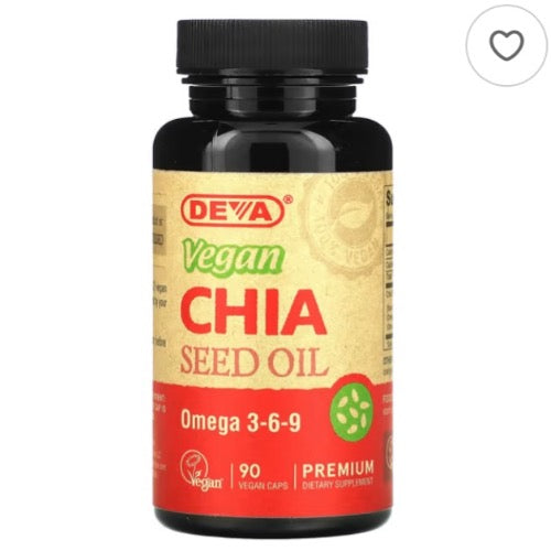 Deva, 優質純素奇亞籽油，90 粒純素膠囊