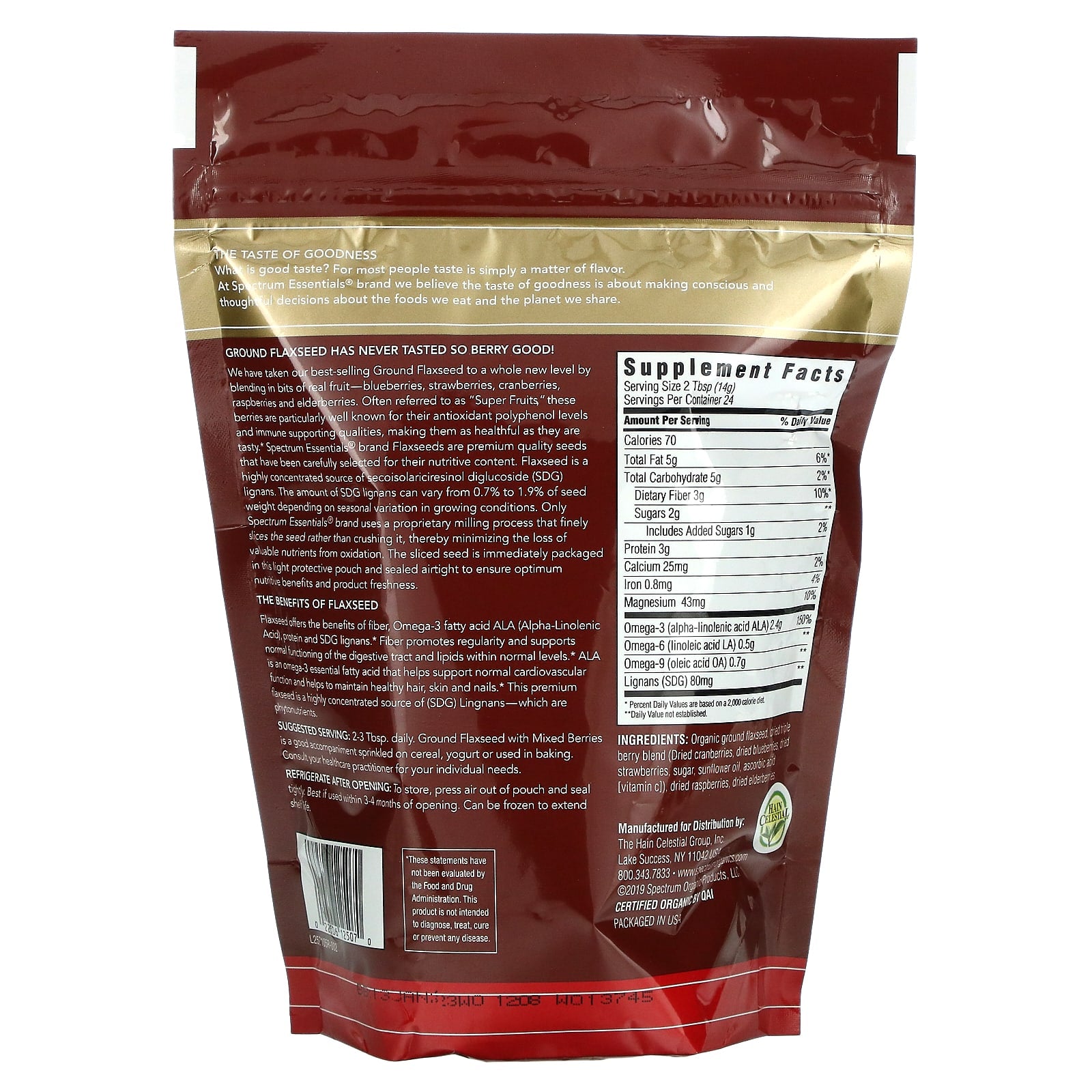 *FREE* Spectrum Essentials, Ground Flaxseed with Mixed Berries, 12 oz (340 g)