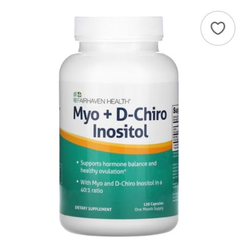 Fairhaven Health, Myo + D-Chiro 肌醇，120 粒胶囊
