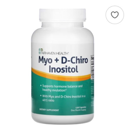 Fairhaven Health, Myo + D-Chiro 肌醇，120粒膠囊