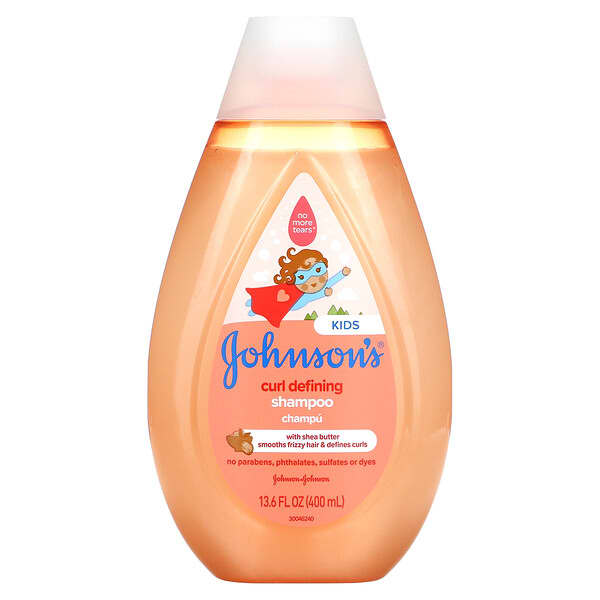 Johnson & Johnson, 兒童，卷髮定型，洗髮水，13.6液體盎司(400毫升)