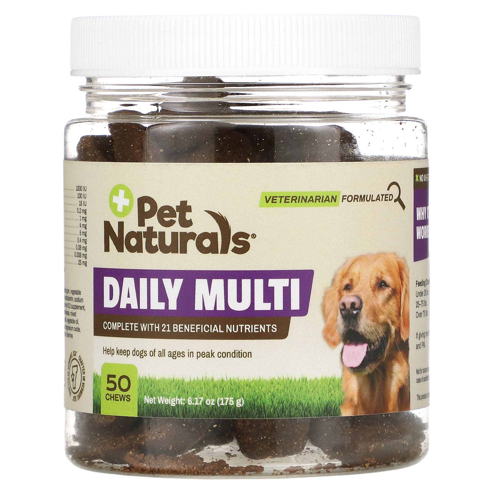 Pet Naturals, 每日多種營養素，狗狗專用，50片咀嚼片，6.17盎司（175克）