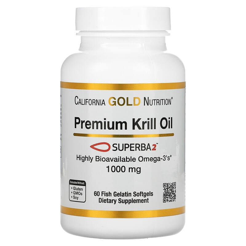 Free California Gold Nutrition, OMEGA3 EPA DHA with Superba2 Premium Krill Oil, 1,000 mg, 60 Fish Gelatin Softgels