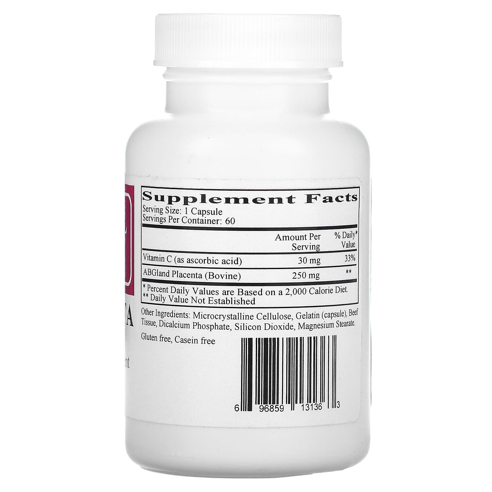 Ecological Formulas, Placenta, 60 Capsules