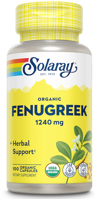 Solaray Organic Fenugreek ， 100 Organic Capsules