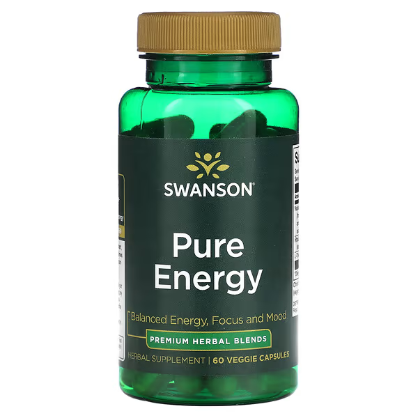 免費 Swanson, Pure Energy，60 粒素食膠囊