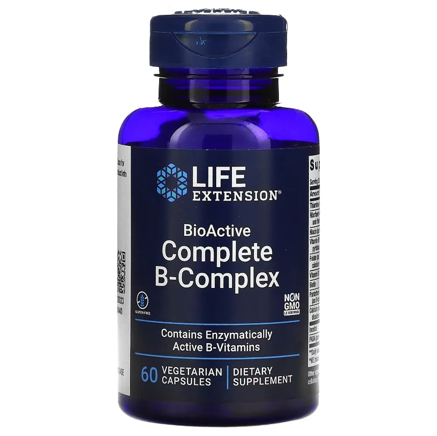 Life Extension，生物活性全複合維生素 B，60 粒 BioActive Complete B 群複合物