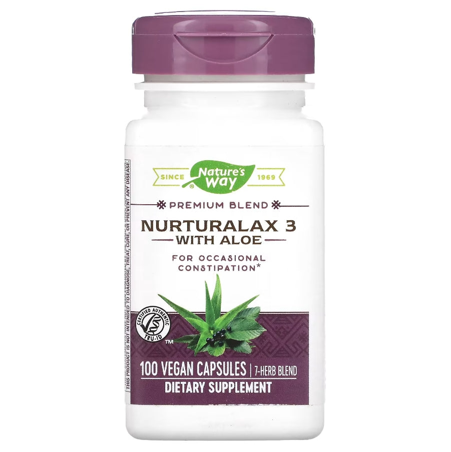 Nature's Way, Nurturalax 3，含蘆薈，100 粒全素膠囊