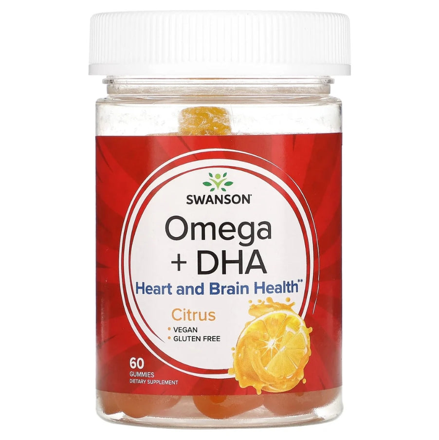 FREE Swanson, Omega + DHA, Citrus, 60 Gummies