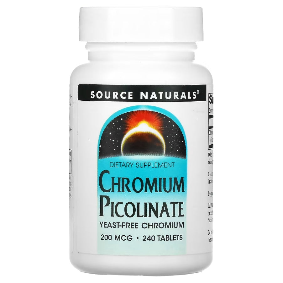 FREE Source Naturals, Chromium Picolinate, 200 mcg, 240 Tablets（outer packing distorted）