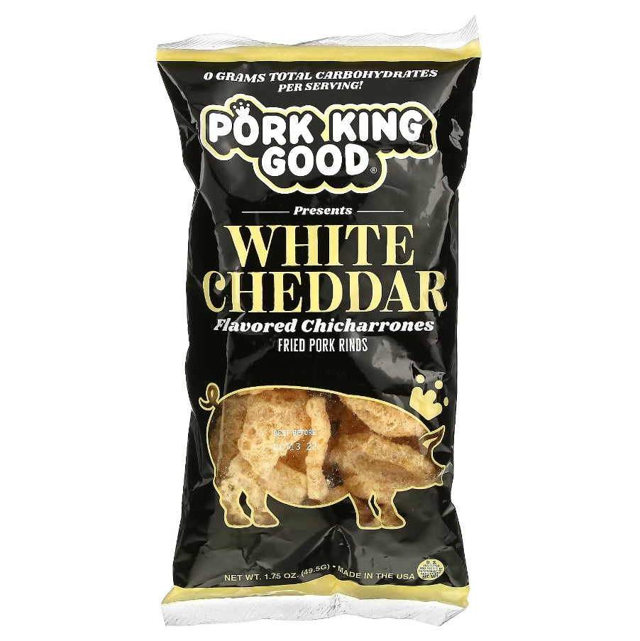 FREE Pork King Good, Flavored Chicharrones, White Cheddar, 1.75 oz (49.5 g)