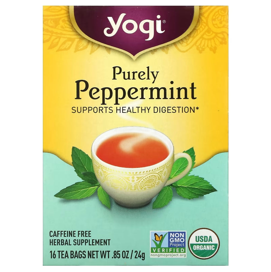 Yogi Tea，純薄荷，不含咖啡因，16 茶袋，0.85 盎司（24 克）