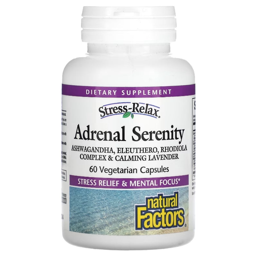 Natural Factors, Stress-Relax, Adrenal Serenity, 60 Vegetarian Capsules