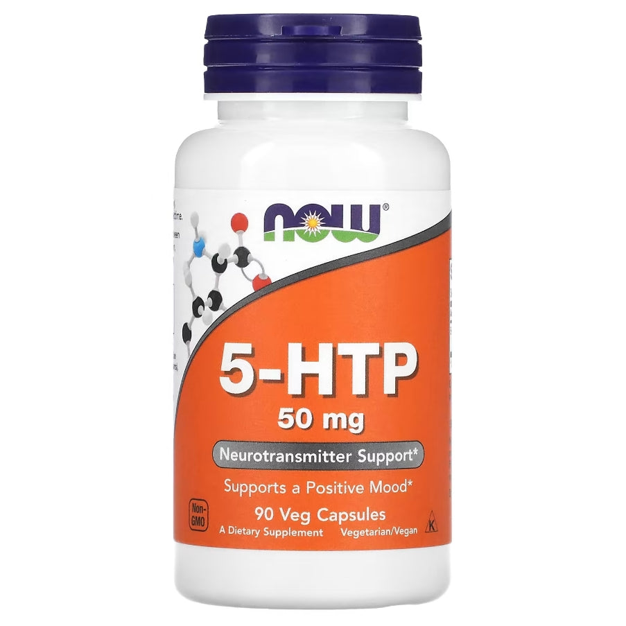 NOW Foods, 5-HTP，50 毫克，90 粒素食膠囊