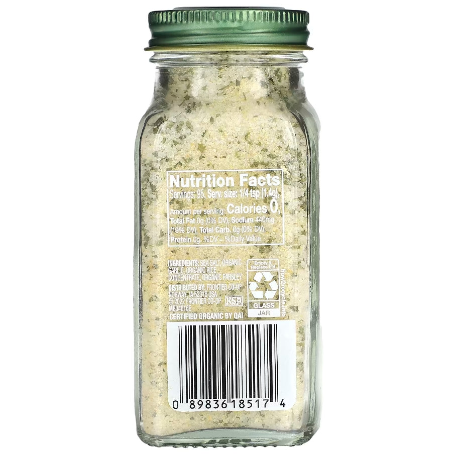 Simply Organic，大蒜鹽，4.7 盎司（133 克）