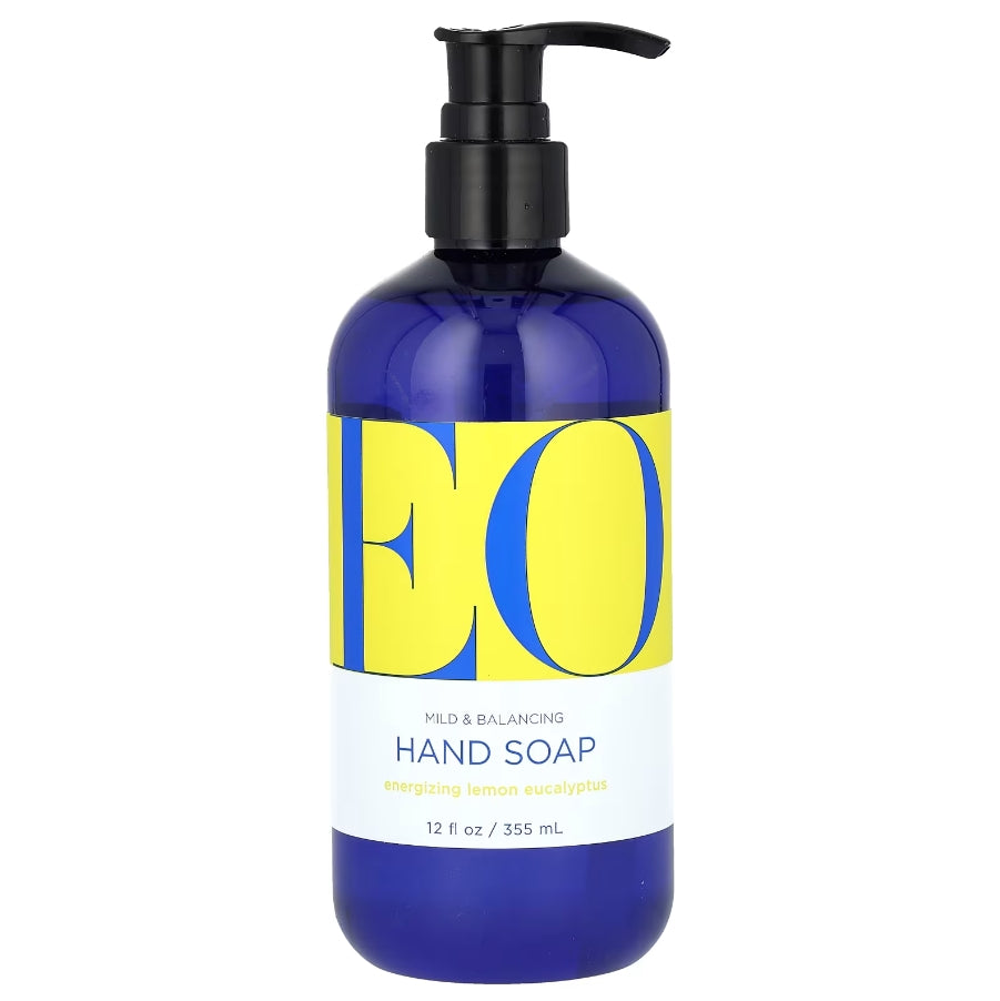 EO Products, Hand Soap, Energizing Lemon Eucalyptus, 12 fl oz (355 ml)