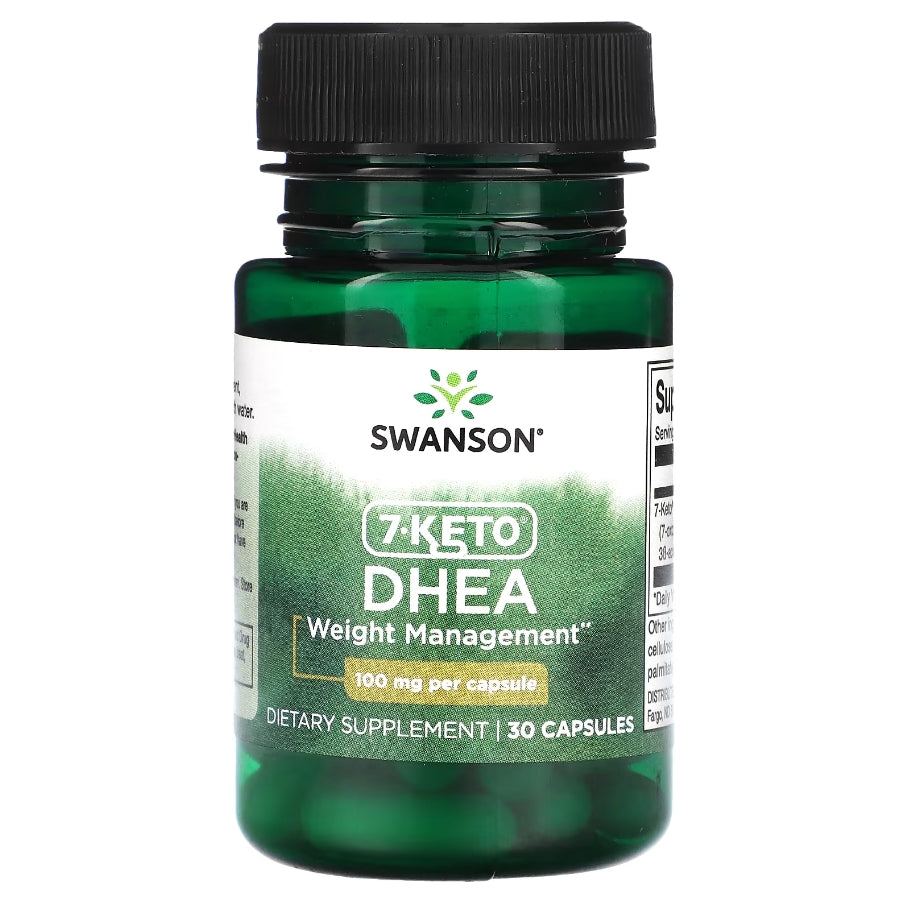 免費送 Swanson, 7-酮 DHEA，100 毫克，30 粒膠囊