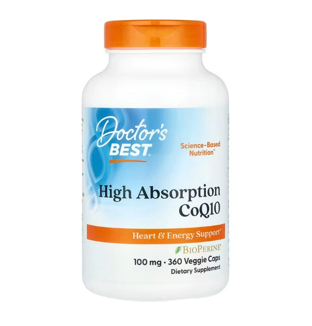 Doctor's Best, High Absorption CoQ10 , 100 mg, 360 Veggie Caps