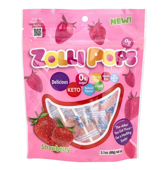 Zollipops, Suckers, Strawberry, 3.1 oz (88 g)