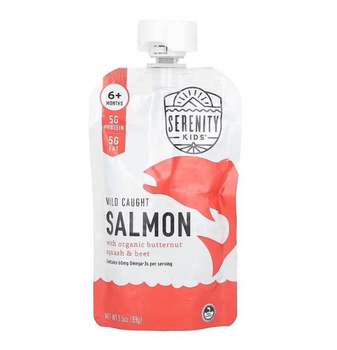 FREE Serenity Kids, Salmon with Organic Butternut Squash & Beet, 6+ Months, 3.5 oz (99 g)