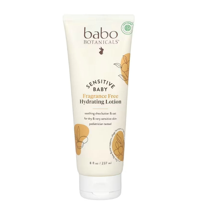 Babo Botanicals, Sensitive Baby, Hydrating Lotion, Fragrance Free, 8 fl oz (237 ml)