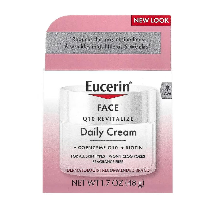 Eucerin, Q10 Revitalize Daily Cream, Face, Fragrance Free, 1.7 oz (48 g)