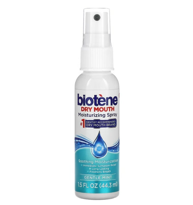 Biotene Dental Products, 舒緩口乾症狀保濕口腔噴霧，溫和薄荷香型，1.5 盎司（44.3 毫升）