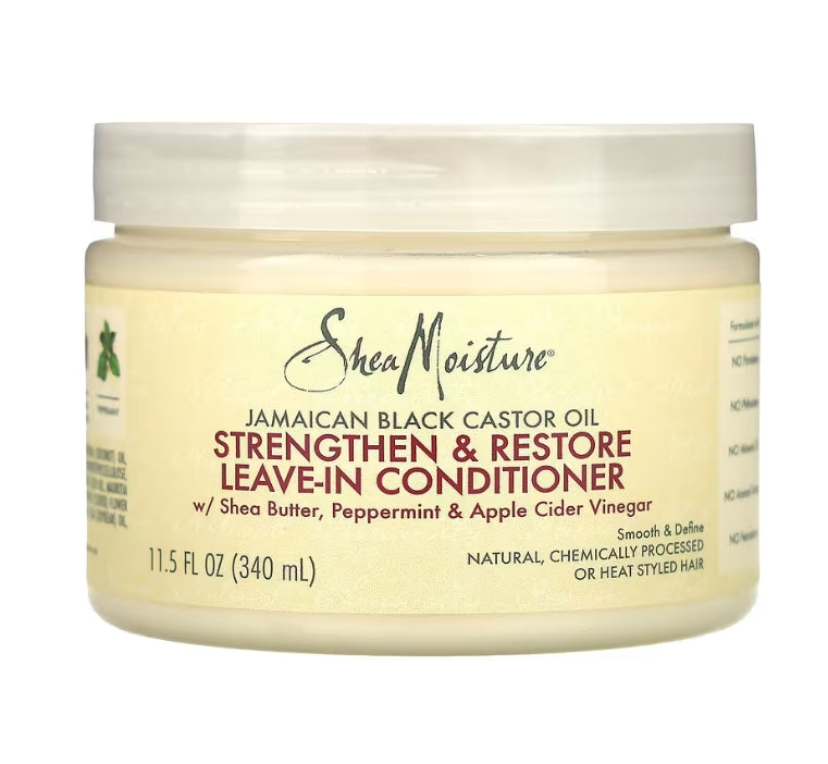 SheaMoisture, Jamaican Black Castor Oil, Strengthen & Restore Leave-In Conditioner, 11.5 fl oz (340 ml)