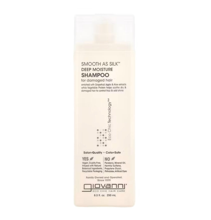 Giovanni, Smooth As Silk™, Deep Moisture Shampoo, For Damaged Hair, 8.5 fl oz (250 ml)