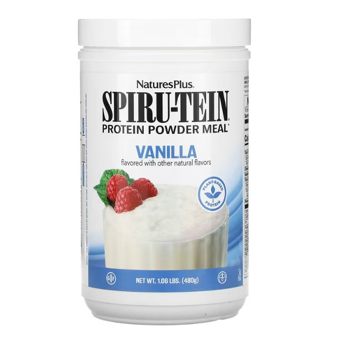 NaturesPlus, Spiru-Tein，蛋白質粉代餐，香草味，1.06 磅（480 克）