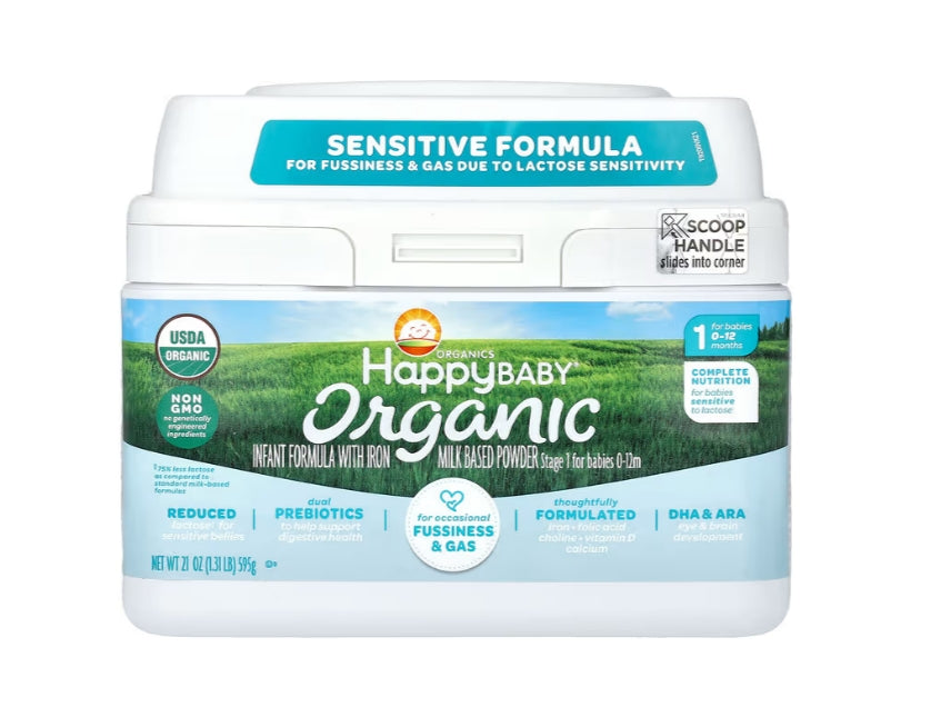 Happy Family Organics, Happy Baby, Organic Infant Formula With Iron, 0-12 Months, 21 oz (595 g)