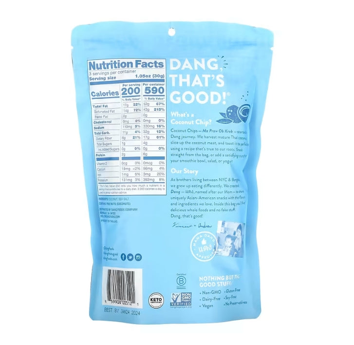 FREE Dang Foods, Coconut Chips, Lightly Salted, 3.17 oz (90 g)