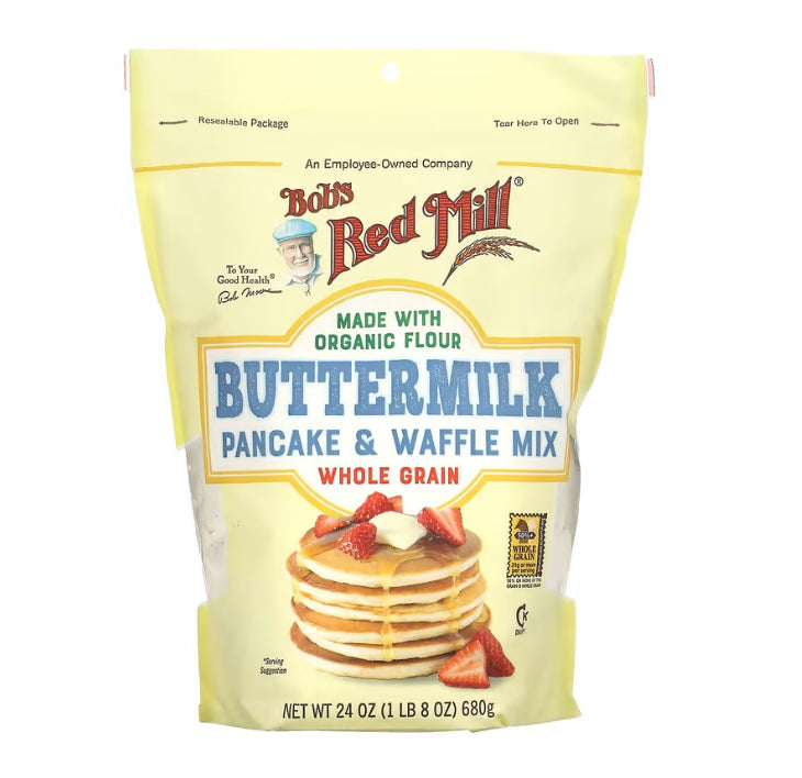 FREE Bob's Red Mill, Buttermilk Pancake & Waffle Mix, Whole Grain, 24 oz (680 g)