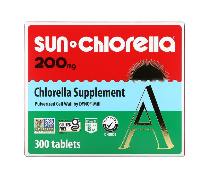 Sun Chlorella, 小球藻補充劑，200 毫克，300 片