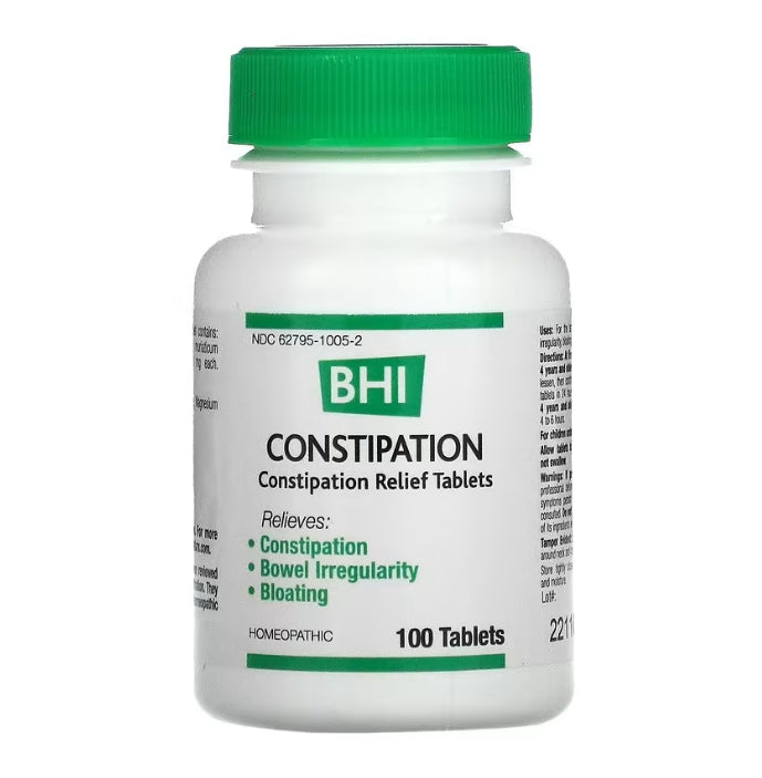 MediNatura, BHI, Constipation Relief, 100 Tablets