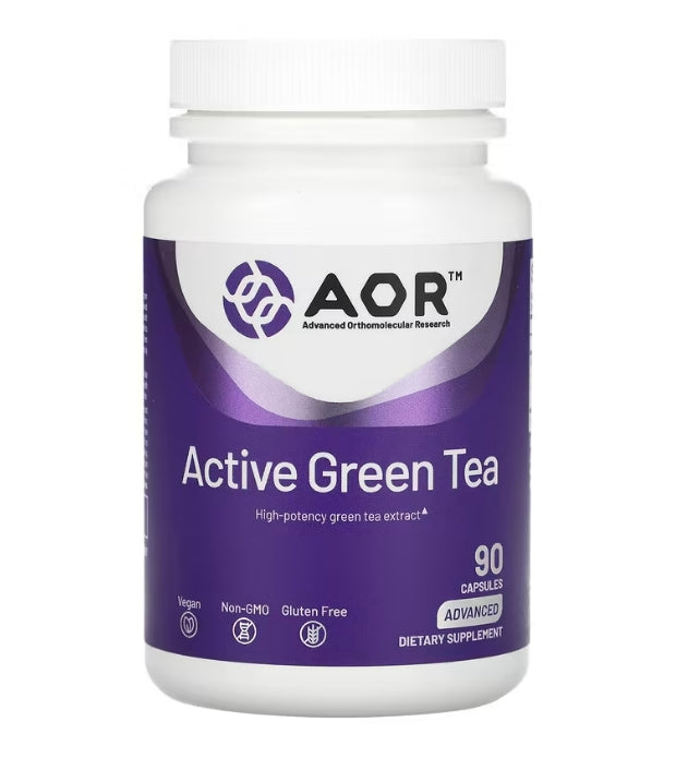 Advanced Orthomolecular Research AOR, Active Green Tea, 90 Capsules