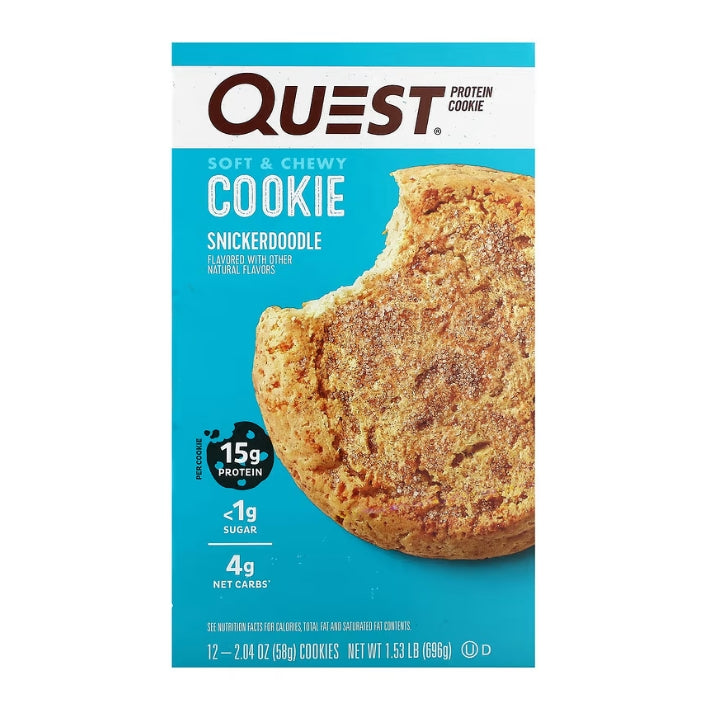 FREE Quest Nutrition, Protein Cookie, Snickerdoodle, 12 Cookies, 2.04 oz (58 g) Each