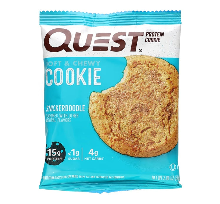 免費送 Quest Nutrition, 蛋白質餅乾，Snickerdoodle，12 塊，每塊 2.04 盎司（58 克）