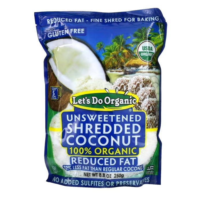 FREE Edward & Sons, Let's Do Organic, 100% Organic Unsweetened Shredded Coconut, Reduced Fat, 8.8 oz (250 g)