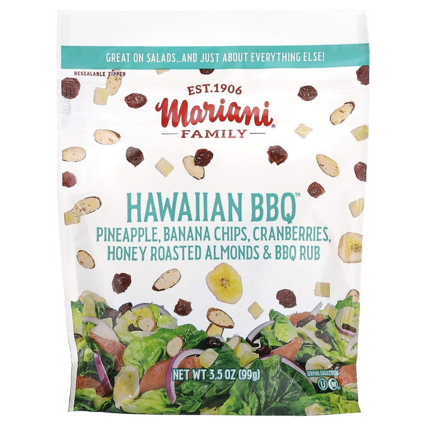 FREE Mariani Dried Fruit, Hawaiian BBQ, Pineapple, Banana Chips, Cranberries, Honey Roasted Almonds & BBQ Rub, 3.5 oz (99 g)