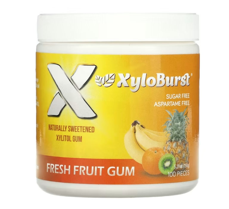 Xyloburst, Xylitol Gum, Fresh Fruit, 100 Pieces, 5.29 oz (150 g)