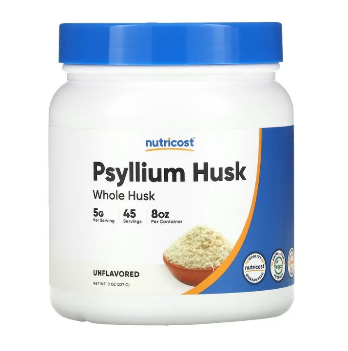 Nutricost, Psyllium Husk, Whole Husk, Unflavored, 8 oz (227 g)