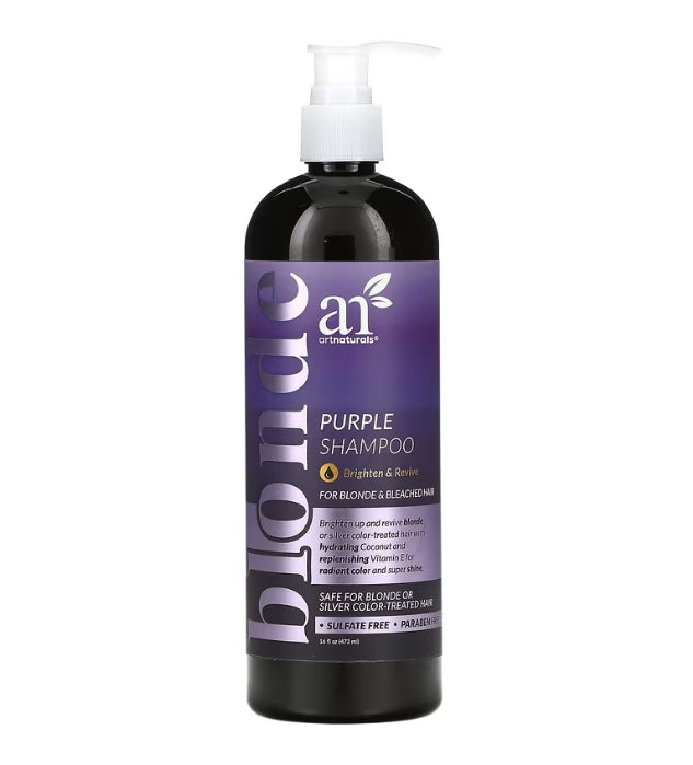 FREE artnaturals, Purple Shampoo, For Blonde & Bleached Hair, 16 fl oz (473 ml)