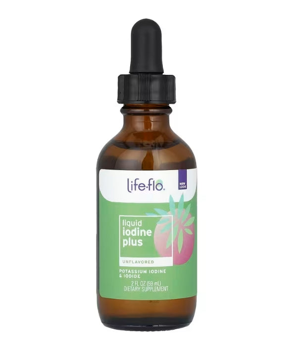 Life-flo, Liquid Iodine Plus, With Potassium Iodide & Iodine, Unflavored, 2 fl oz (59 ml)