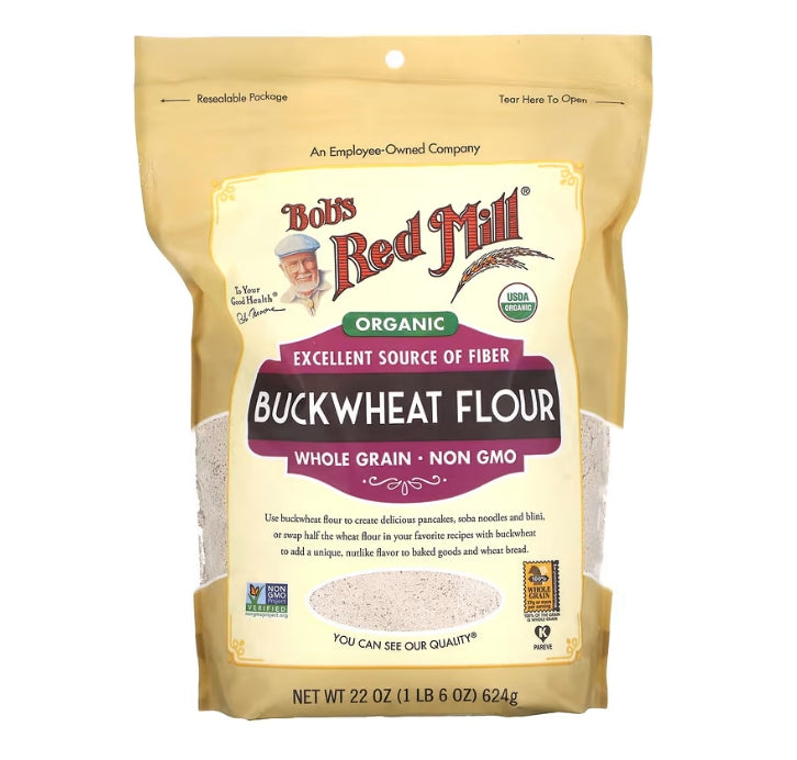 FREE Bob's Red Mill, Organic Buckwheat Flour, Whole Grain, 22 oz (624 g)