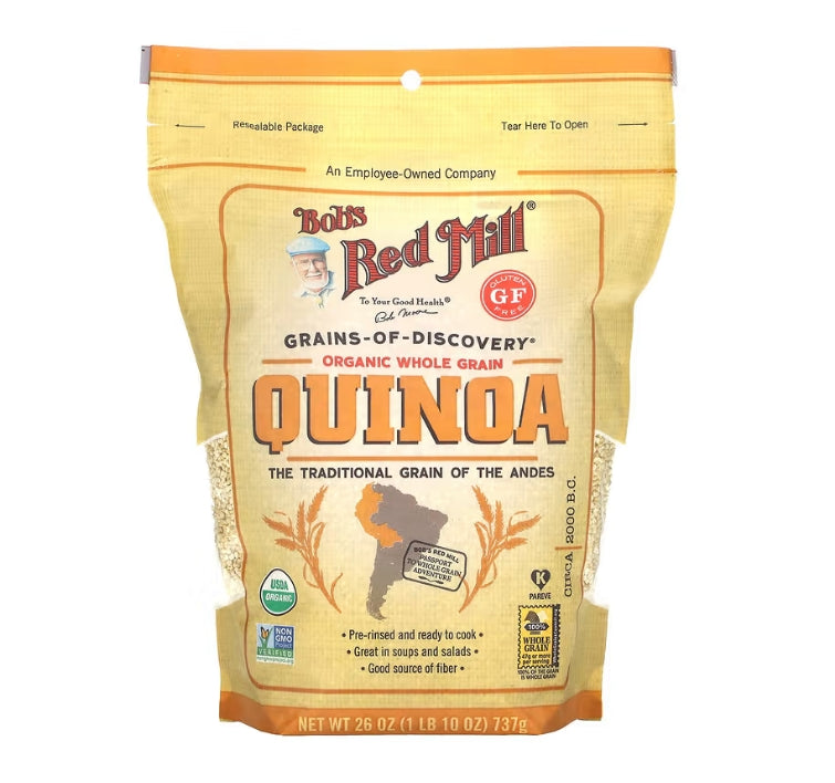 Bob's Red Mill, Organic Whole Grain Quinoa, Gluten Free, 26 oz (737 g)